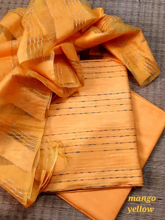 HANDLOOM COTTON SUITS WITH FANCY WEAVING